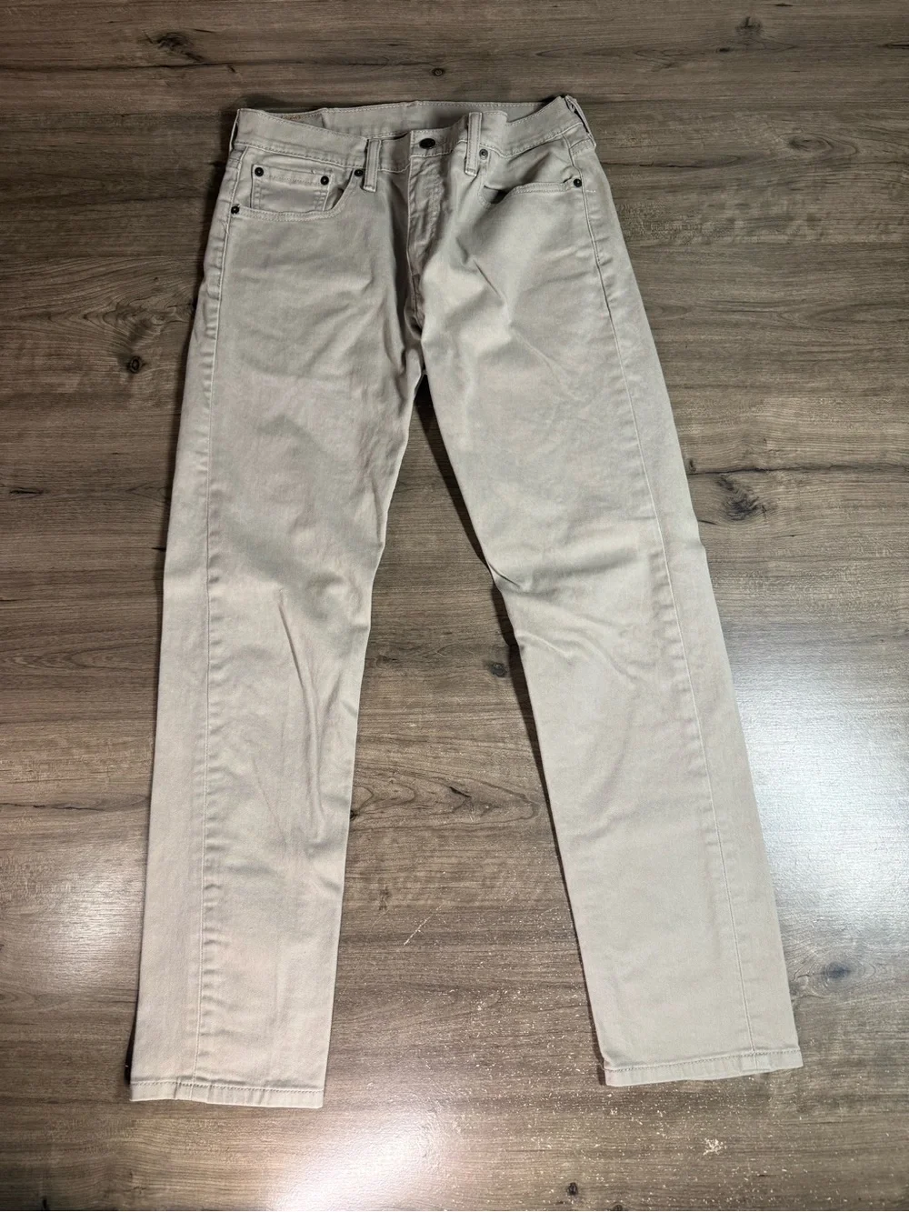 Levi’s 502 Men’s Jeans W32 L32 Beige Khaki Regular Taper 5 Pocket Pants